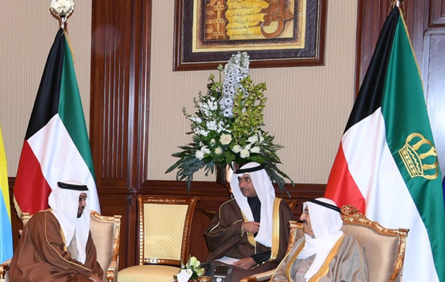 لدى زيارته لدولة الكويت واستقباله من سمو الأمير وسمو ولي العهد وسمو رئيس الوزراء